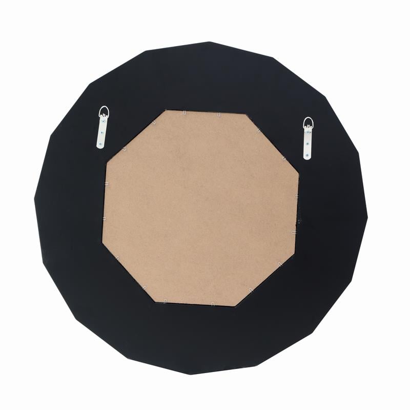 Bonnie Lailah Round Wall Mounted Mirror Accent Beveled Glass