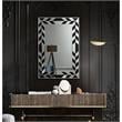 Zaria Mirror Accent Clear and Black Glass
