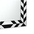 Zaria Mirror Accent Clear and Black Glass