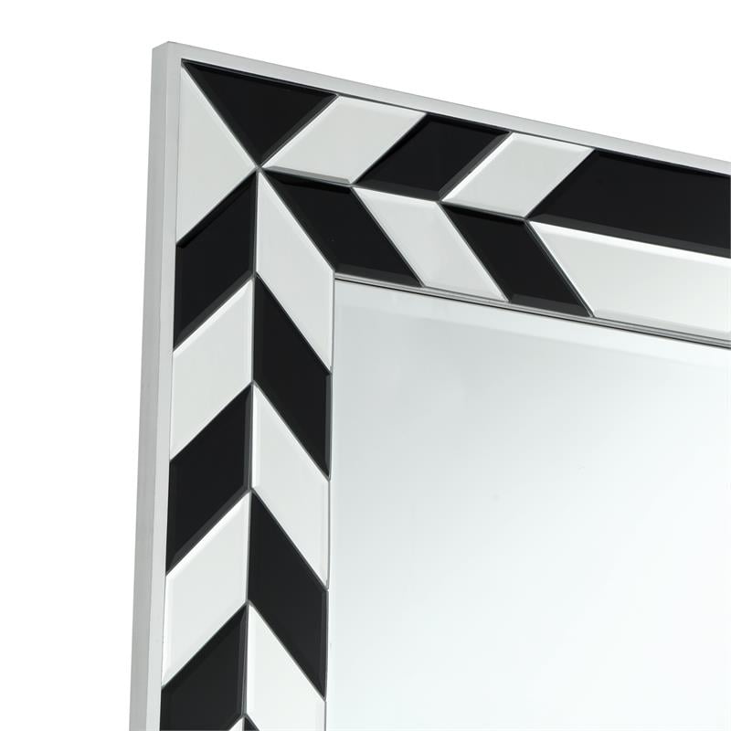 Zaria Mirror Accent Clear and Black Glass