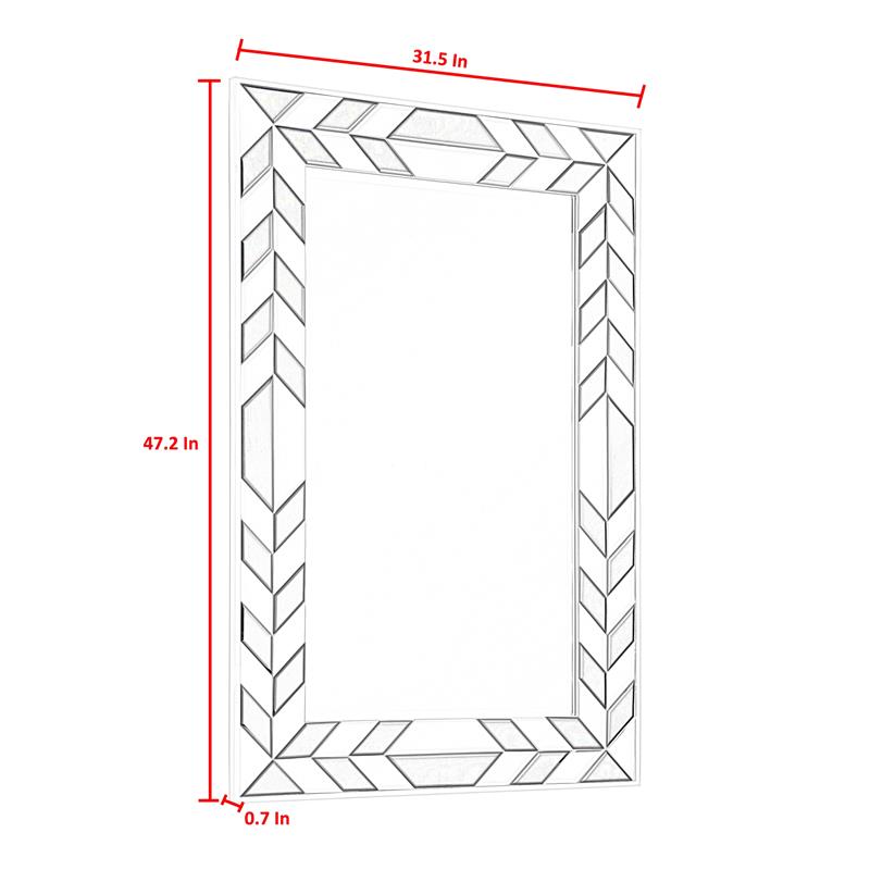 Zaria Mirror Accent Clear and Black Glass