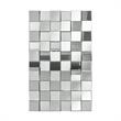 Jemma Nathalia Rectangular 3Dimensional Silver Polished Glass Accent Wall Mirror