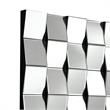 Jemma Nathalia Rectangular 3Dimensional Silver Polished Glass Accent Wall Mirror