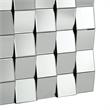 Jemma Nathalia Rectangular 3Dimensional Silver Polished Glass Accent Wall Mirror