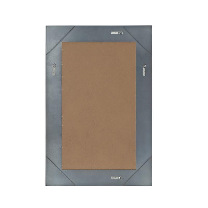 Jemma Nathalia Rectangular 3Dimensional Silver Polished Glass Accent Wall Mirror