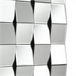 Jemma Nathalia Rectangular 3Dimensional Silver Polished Glass Accent Wall Mirror