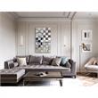 Jemma Nathalia Rectangular 3Dimensional Silver Polished Glass Accent Wall Mirror