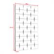 Jemma Nathalia Rectangular 3Dimensional Silver Polished Glass Accent Wall Mirror