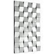 Jemma Nathalia Rectangular 3Dimensional Silver Polished Glass Accent Wall Mirror