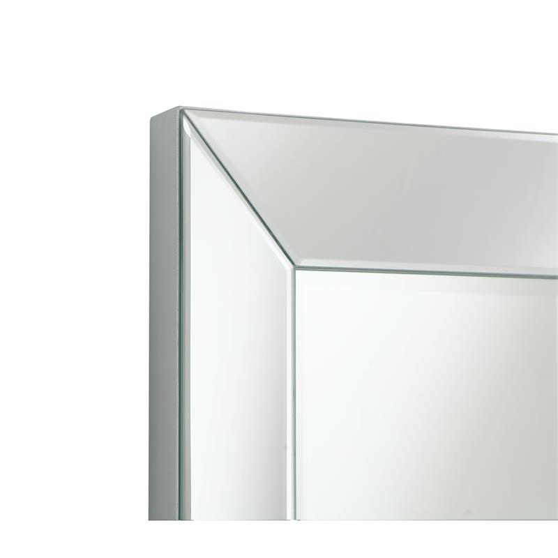 Zayn Square Silver Polished Apollo Accent Beveled Glass Accent Wall Mirror