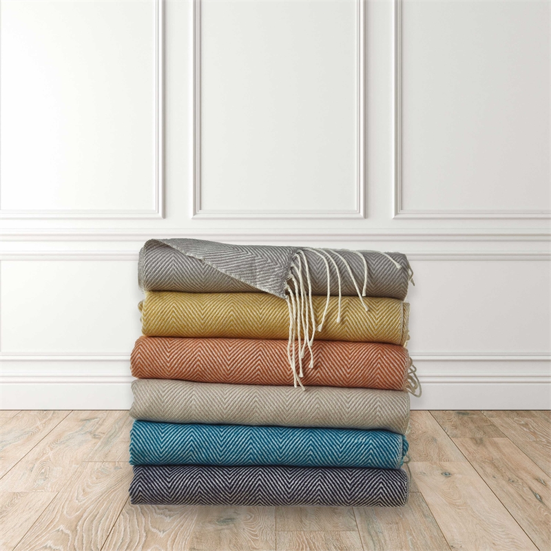 Nalani Light Grey Acrylic 50x60 Inches Faux Cashmere Fringe  Throw Blanket