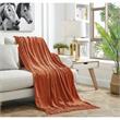 Derick Rust Polyester 50x60 Inches Chenille Tassel Knit Throw Blanket