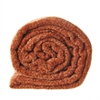 Derick Rust Polyester 50x60 Inches Chenille Tassel Knit Throw Blanket