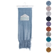 Derick Blue Polyester 50x60 Inches Chenille Tassel Knit Throw Blanket