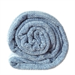 Derick Blue Polyester 50x60 Inches Chenille Tassel Knit Throw Blanket