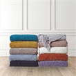 Derick Blue Polyester 50x60 Inches Chenille Tassel Knit Throw Blanket