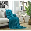 Derick Teal Polyester 50x60 Inches Chenille Tassel Knit Throw Blanket