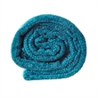 Derick Teal Polyester 50x60 Inches Chenille Tassel Knit Throw Blanket