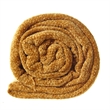 Derick Yellow Polyester 50x60 Inches Chenille Tassel Knit Throw Blanket