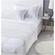 Derick White Polyester 50x60 Inches Chenille Tassel Knit Throw Blanket