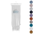 Derick White Polyester 50x60 Inches Chenille Tassel Knit Throw Blanket