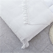Derick White Polyester 50x60 Inches Chenille Tassel Knit Throw Blanket