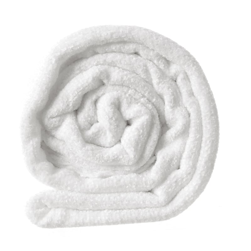 Derick White Polyester 50x60 Inches Chenille Tassel Knit Throw Blanket