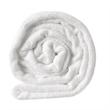Derick White Polyester 50x60 Inches Chenille Tassel Knit Throw Blanket