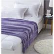 Derick Purple Polyester 50x60 Inches Chenille Tassel Knit Throw Blanket