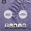 Derick Purple Polyester 50x60 Inches Chenille Tassel Knit Throw Blanket