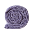 Derick Purple Polyester 50x60 Inches Chenille Tassel Knit Throw Blanket