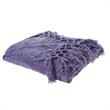 Derick Purple Polyester 50x60 Inches Chenille Tassel Knit Throw Blanket
