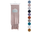 Derick Blush Polyester 50x60 Inches Chenille Tassel Knit Throw Blanket
