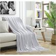 Derick  Grey Polyester 50x60 Inches Chenille Tassel Knit Throw Blanket