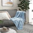 Mayra Navy Polyester 50x60 Inches Space Dye Chenille Cozy and Lightweight Throw