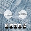 Mayra Navy Polyester 50x60 Inches Space Dye Chenille Cozy and Lightweight Throw