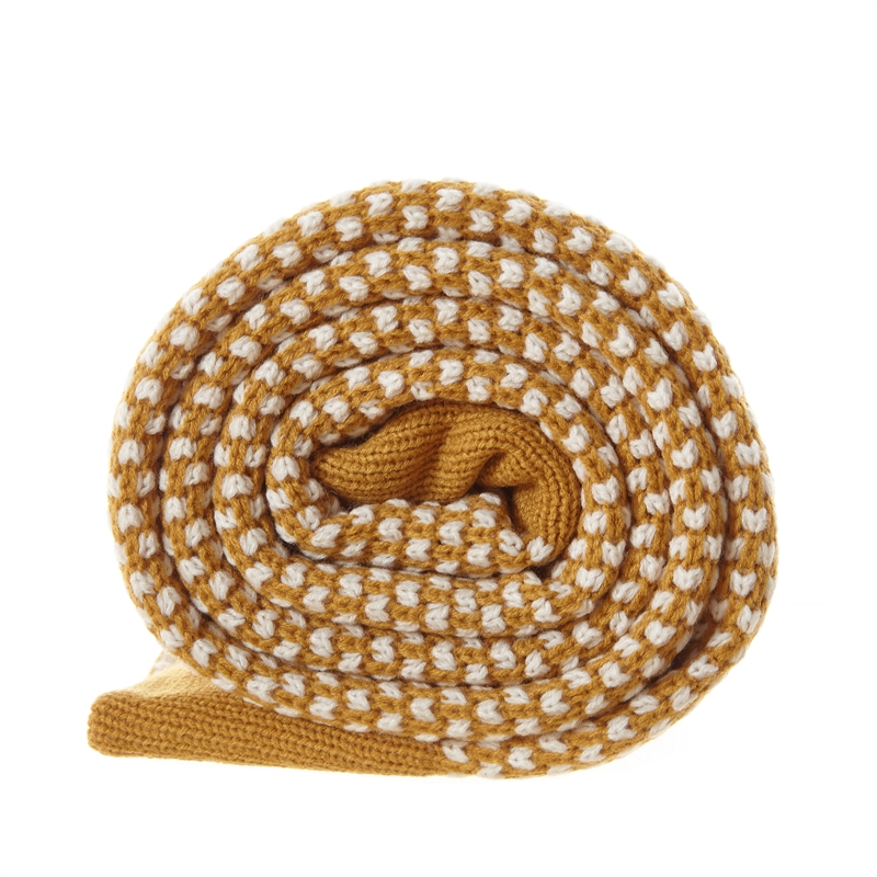 Christiana Yellow Acrylic 50x60 Inches Two Tone Soft Knit Throw Blanket
