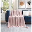 Margo Blush Acrylic 50x60 Inches Wool-like 4 Corner Tassel Knit Throw Blanket
