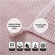 Margo Blush Acrylic 50x60 Inches Wool-like 4 Corner Tassel Knit Throw Blanket