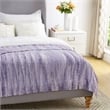 Mayra Purple Polyester 50x60 Space Dye Chenille Cozy and Lightweight Knit Throw