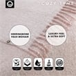 Krish  Blush Acrylic 50x60 Inches Faux Mohair Tassels Knit Throw Blanket