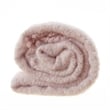 Krish  Blush Acrylic 50x60 Inches Faux Mohair Tassels Knit Throw Blanket