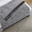 Krish Black Acrylic 50x60 Inches Faux Mohair Tassels Knit Throw Blanket