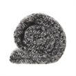 Krish Black Acrylic 50x60 Inches Faux Mohair Tassels Knit Throw Blanket