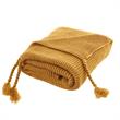 Tianna Yellow Acrylic 50x60 Inches Wool-like Tassels Knit Throw Blanket