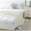 Margo Ivory Acrylic 50x60 Inches Wool-like 4 Corner Tassel Knit Throw Blanket
