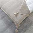 Margo Sand Acrylic 50x60 Inches Wool-like 4 Corner Tassel Knit Throw Blanket