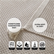 Margo Sand Acrylic 50x60 Inches Wool-like 4 Corner Tassel Knit Throw Blanket
