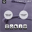Tianna Purple Acrylic 50x60 Inches Wool-like Tassels Knit Throw Blanket