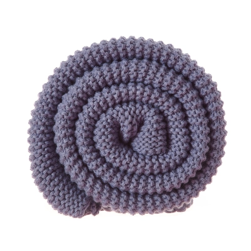 Tianna Purple Acrylic 50x60 Inches Wool-like Tassels Knit Throw Blanket